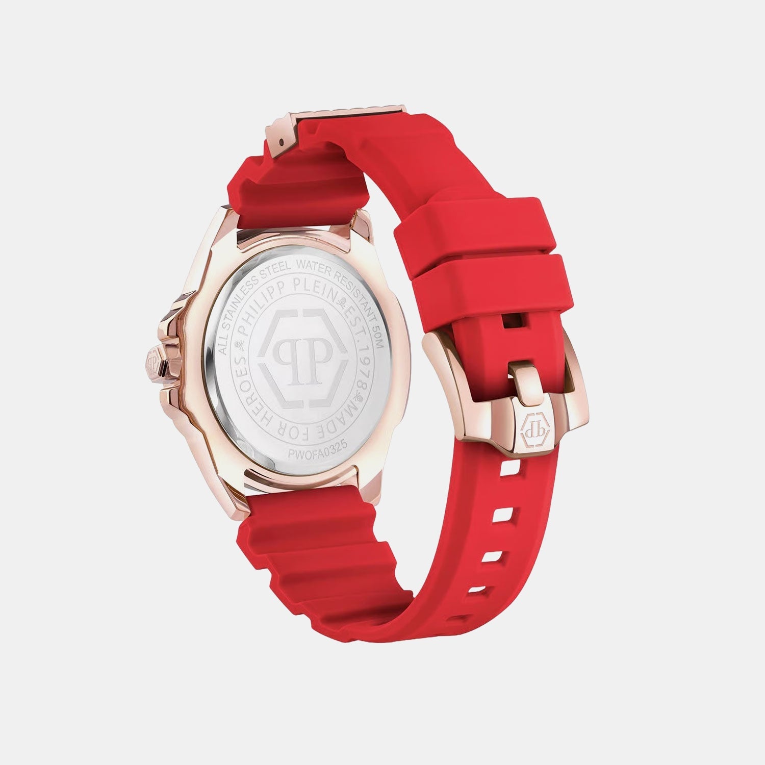 Philipp Plein Ofa-The Skull 38Mm Women Quartz White Dial Analog Silicone Watch Pwofa0325