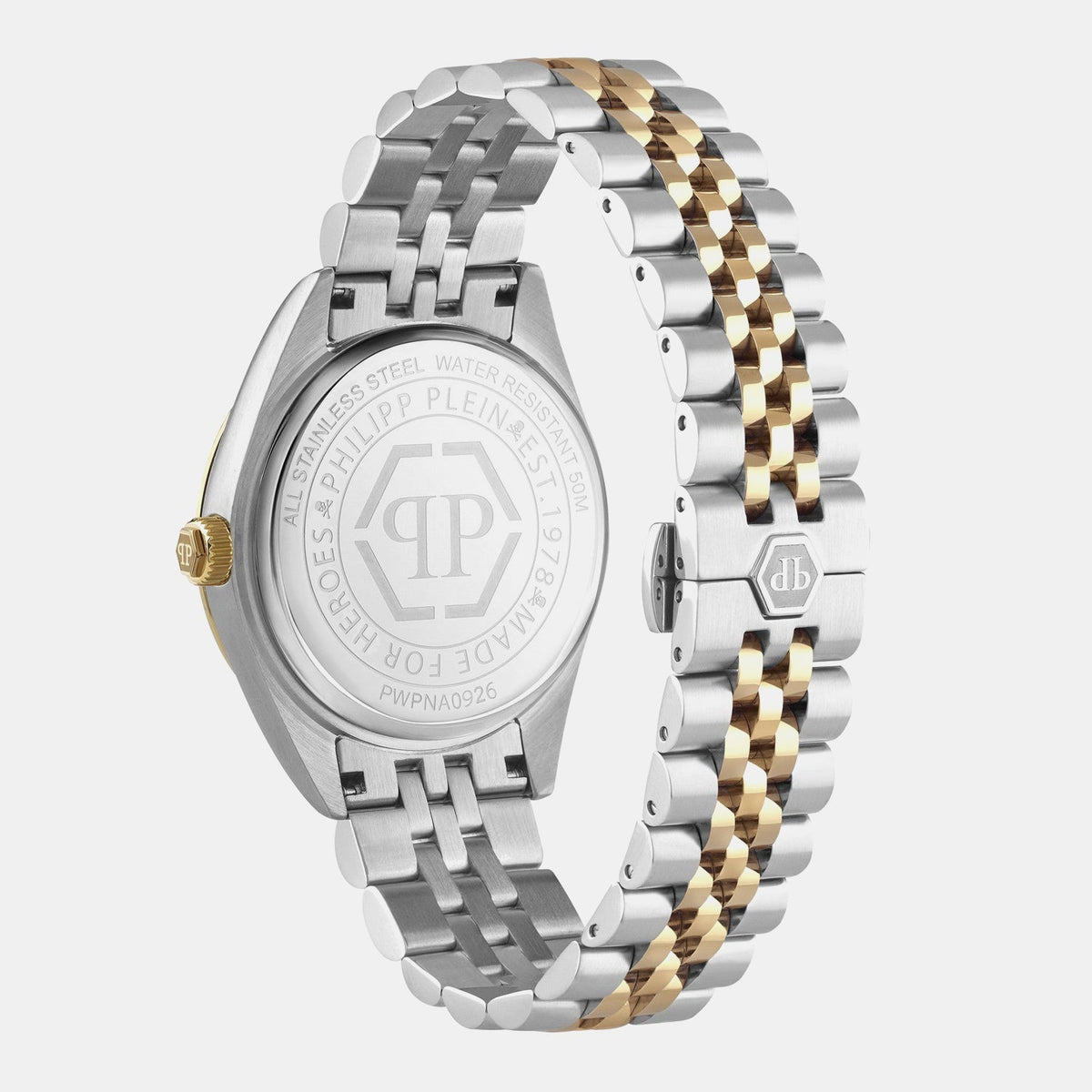 Philipp Plein Men Quartz Grey Dial Analog Stainless Steel Watch PWPNA0926