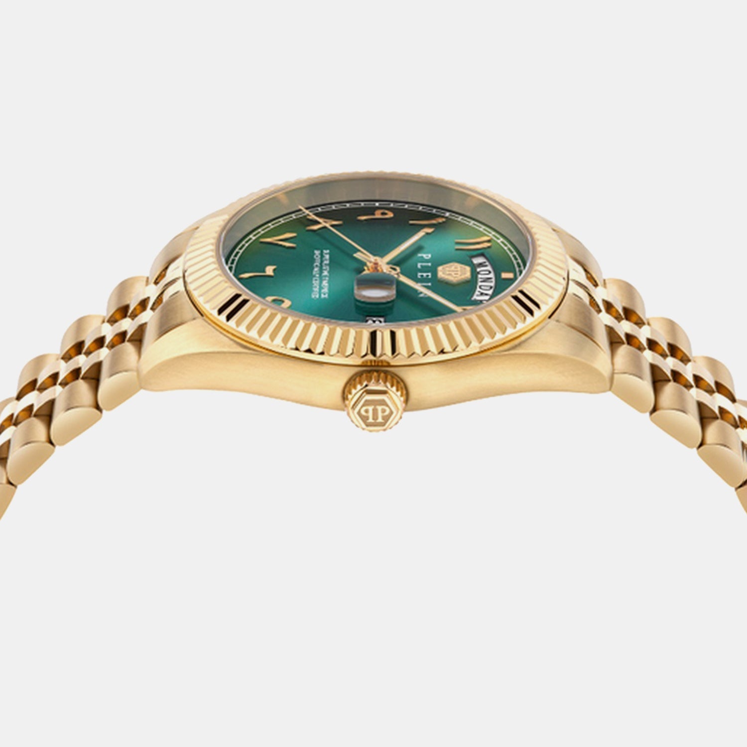 Philipp Plein Men Quartz Green Dial Analog Stainless Steel Watch Pwpna1026