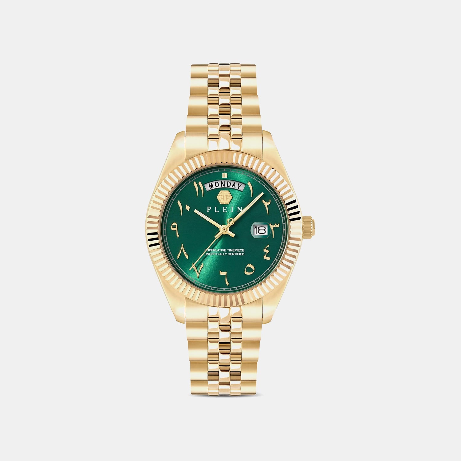 Philipp Plein Men Quartz Green Dial Analog Stainless Steel Watch Pwpna1026