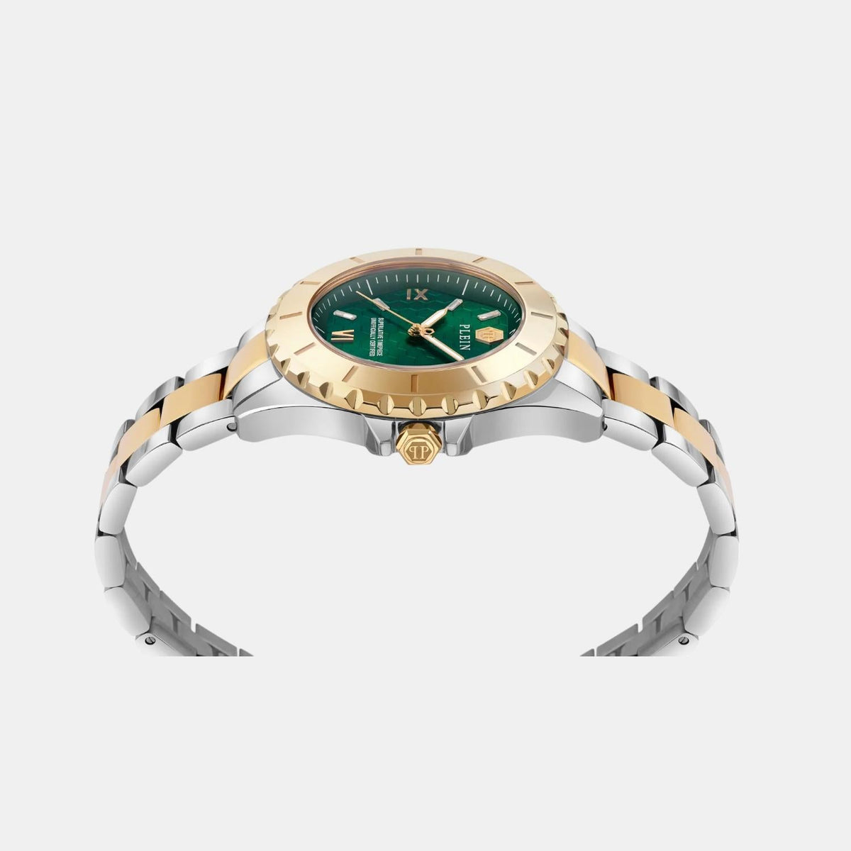 Philipp Plein Women Quartz Green Dial Analog Stainless Steel Watch PWPOA0724