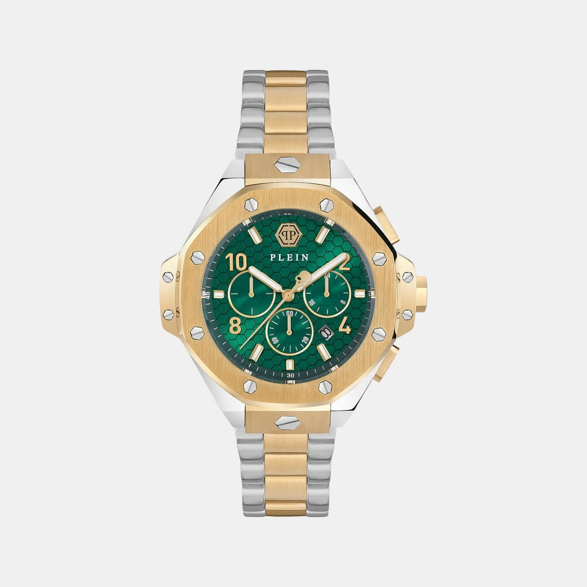 Philipp Plein Men Quartz Green Dial Analog Stainless Steel Watch PWPRA0324