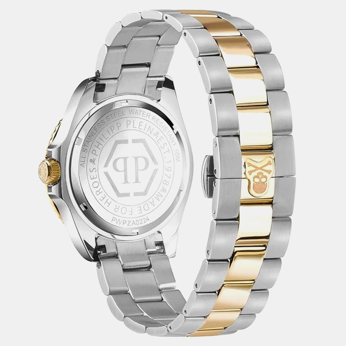 Philipp Plein Pza-Gmt-I Challenger Bagu Men Quartz Green Dial Analog Stainless Steel Watch PWPZA0224