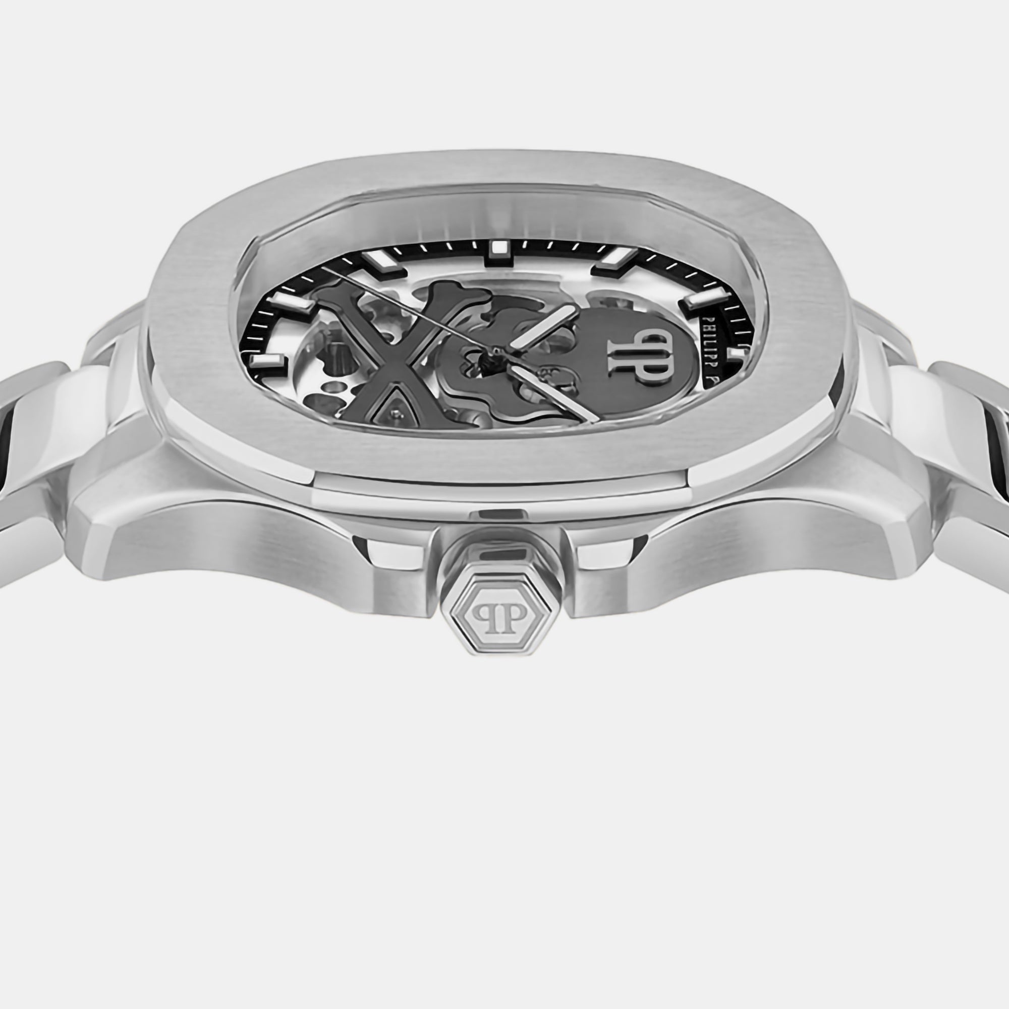 Philipp Plein High-Iconic Men Automatic Silver Dial Analog Stainless Steel Watch Pwraa0223