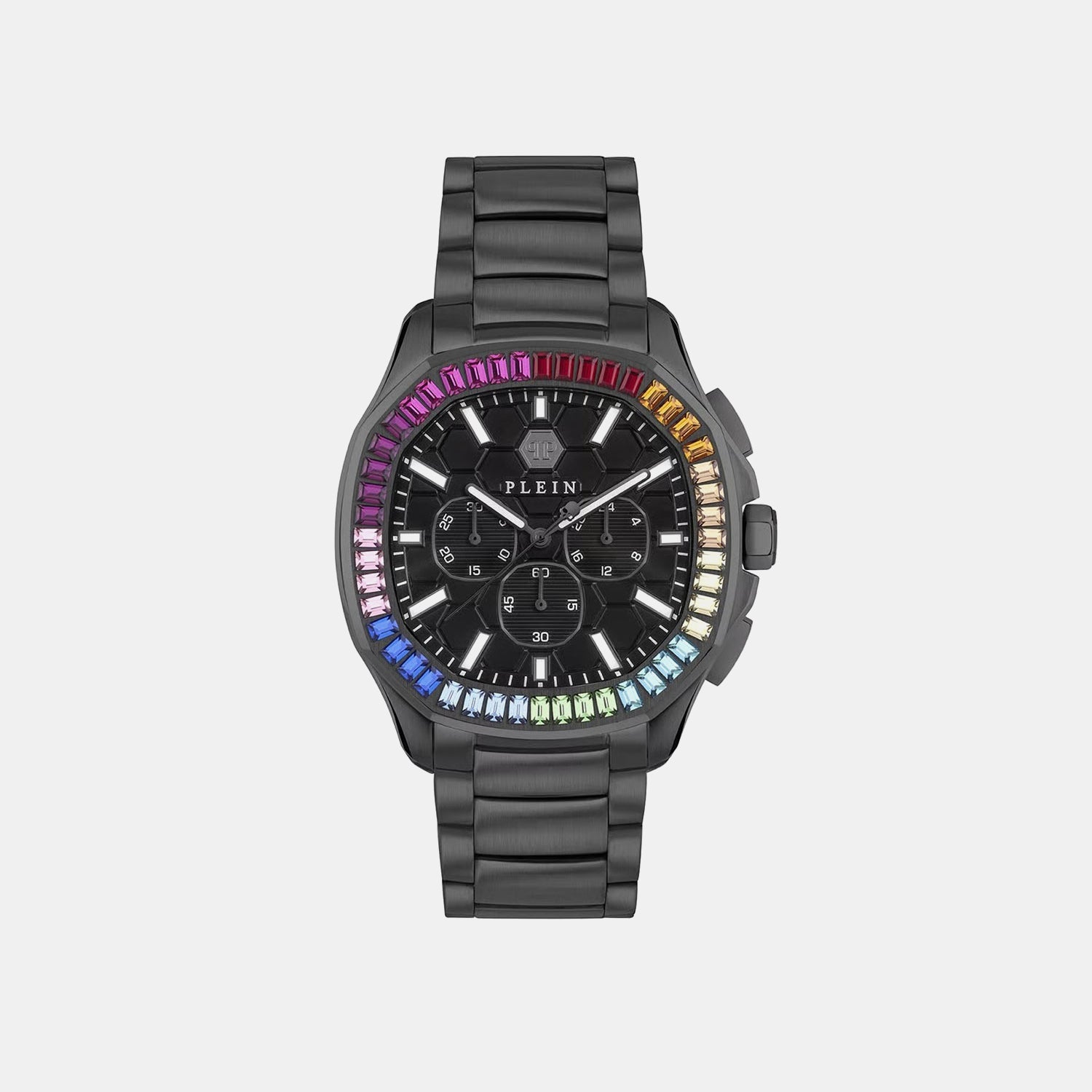 Philipp Plein Saa-Plein Philipp 44Mm Men Quartz Black Dial Chronograph Stainless Steel Watch Pwsaa0723