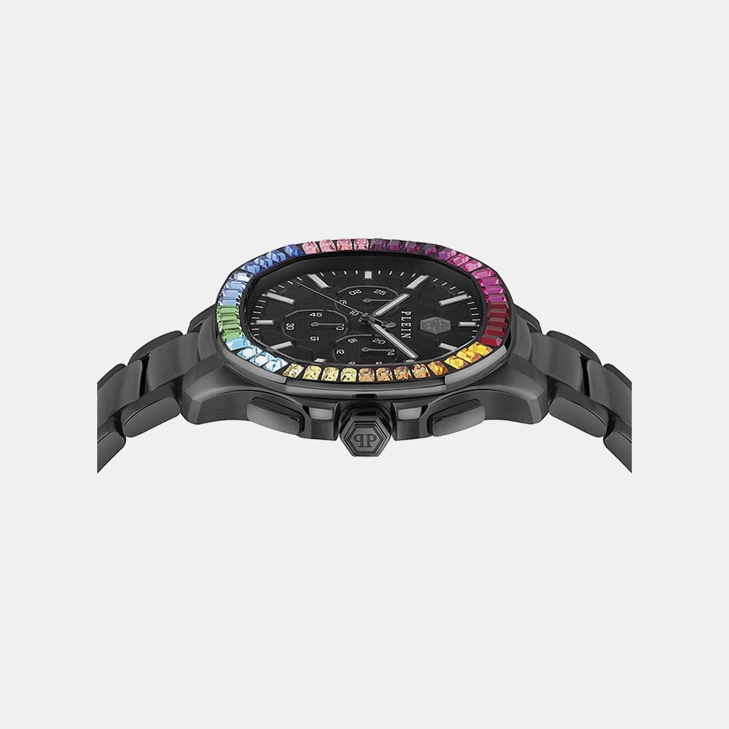 Philipp Plein Saa-Plein Philipp 44Mm Men Quartz Black Dial Chronograph Stainless Steel Watch Pwsaa0723
