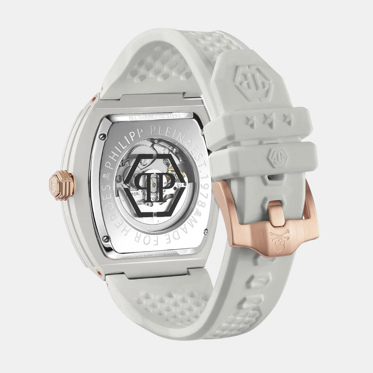 Philipp Plein Women Quartz Silver Dial Analog Stainless Steel Watch PWSBA0123