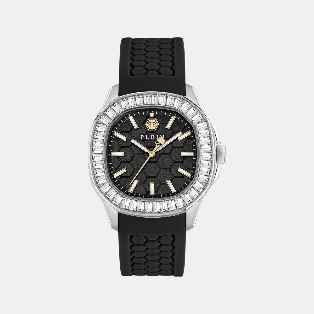 Philipp Plein Women Quartz Black Dial Analog Silicone Watch PWTAA0824