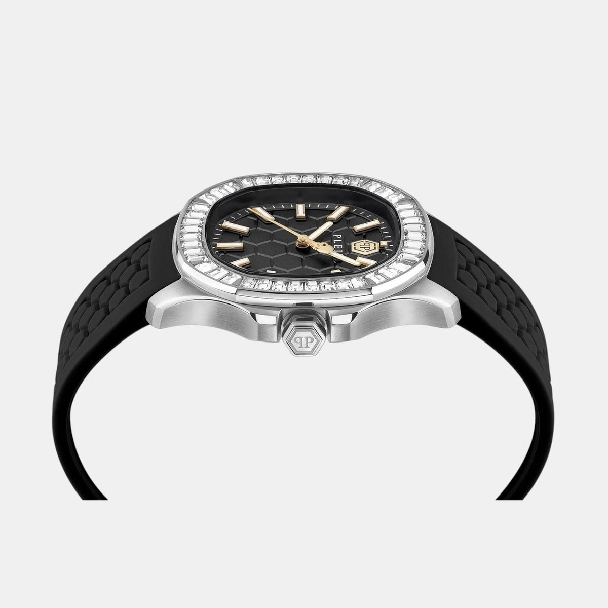 Philipp Plein Women Quartz Black Dial Analog Silicone Watch PWTAA0824
