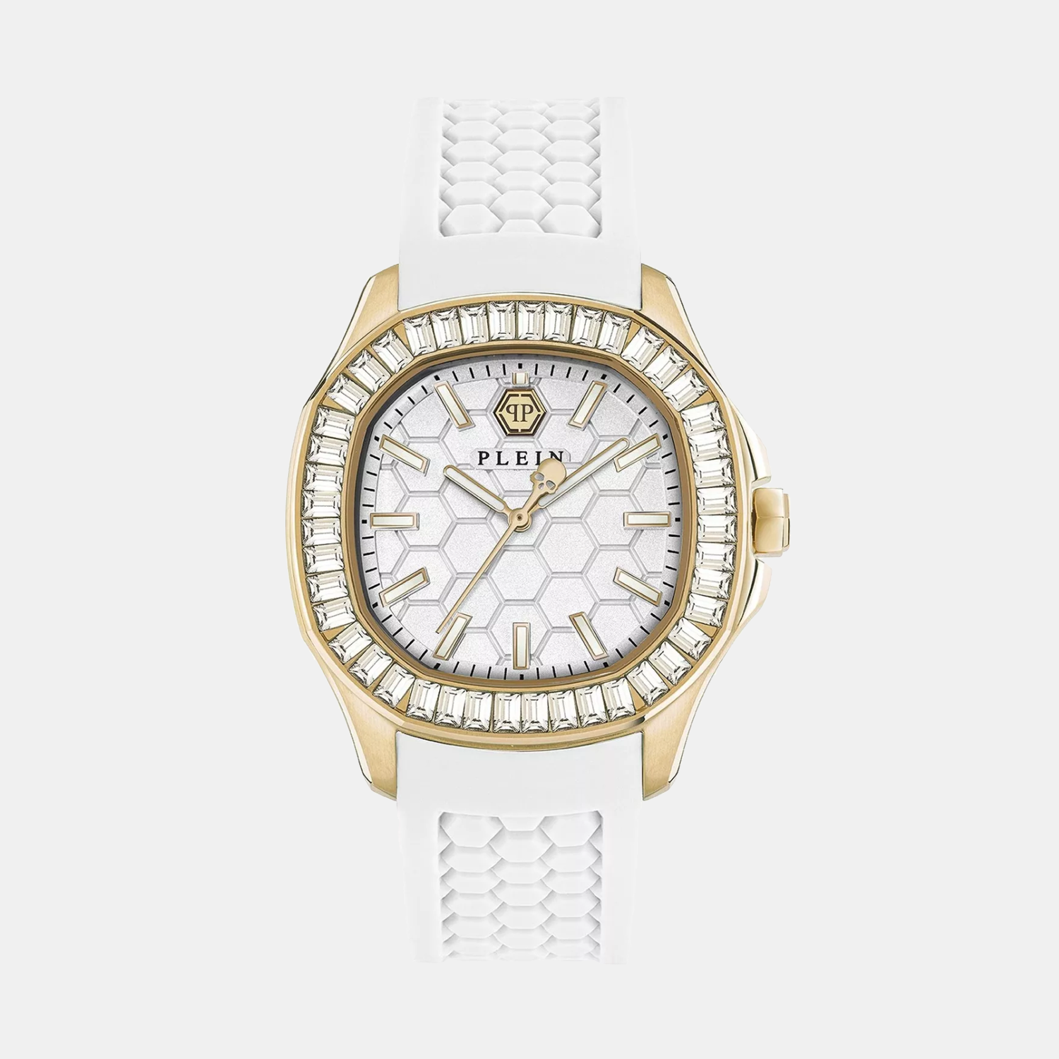 Philipp Plein Women Quartz White Dial Analog Silicone Watch Pwtaa0924