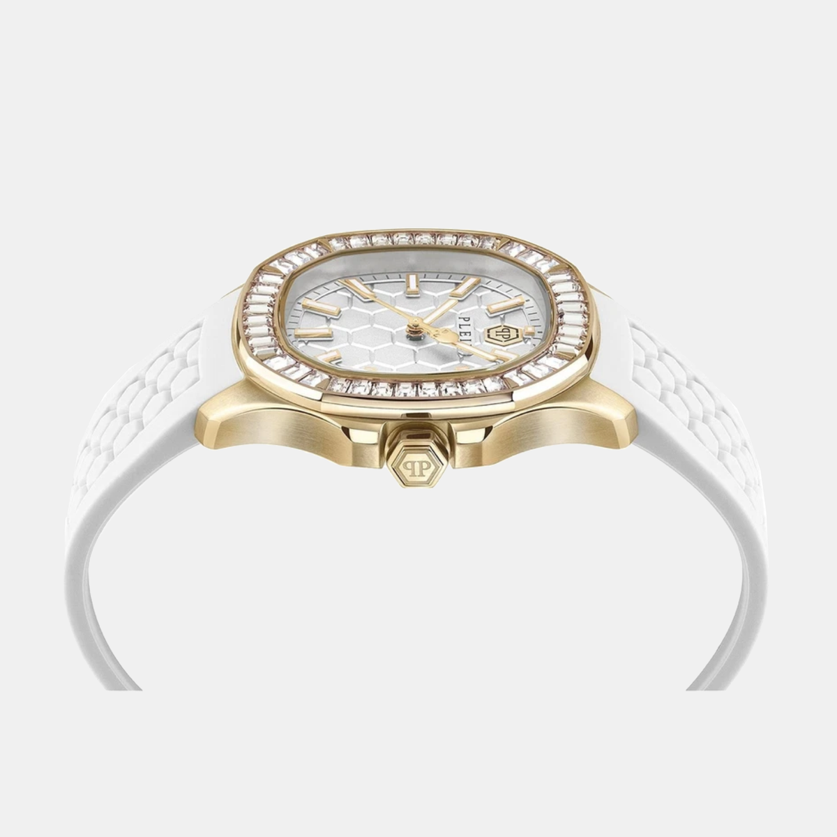 Philipp Plein Women Quartz White Dial Analog Silicone Watch PWTAA0924