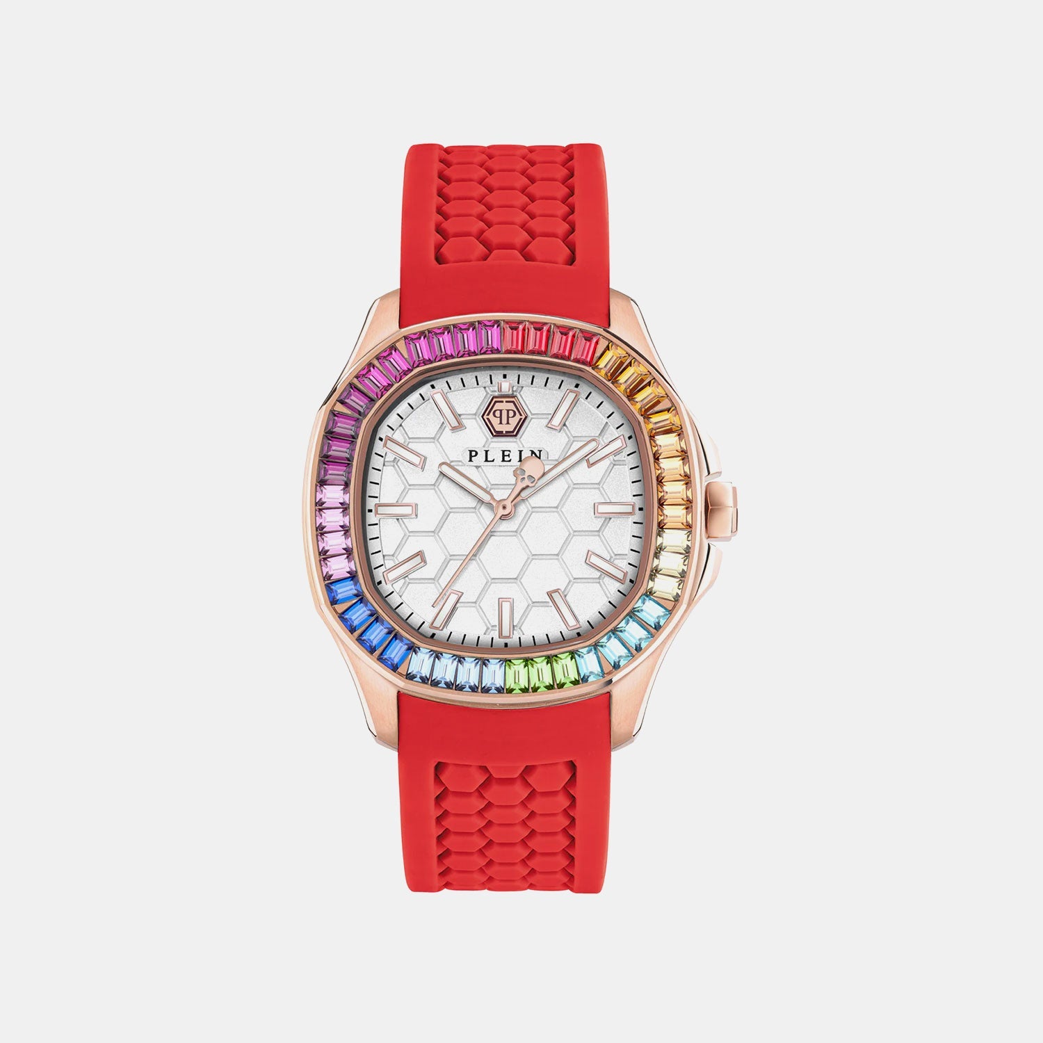 Philipp Plein Taa-Plein Philipp 38Mm Women Quartz White Dial Analog Silicone Watch Pwtaa1024