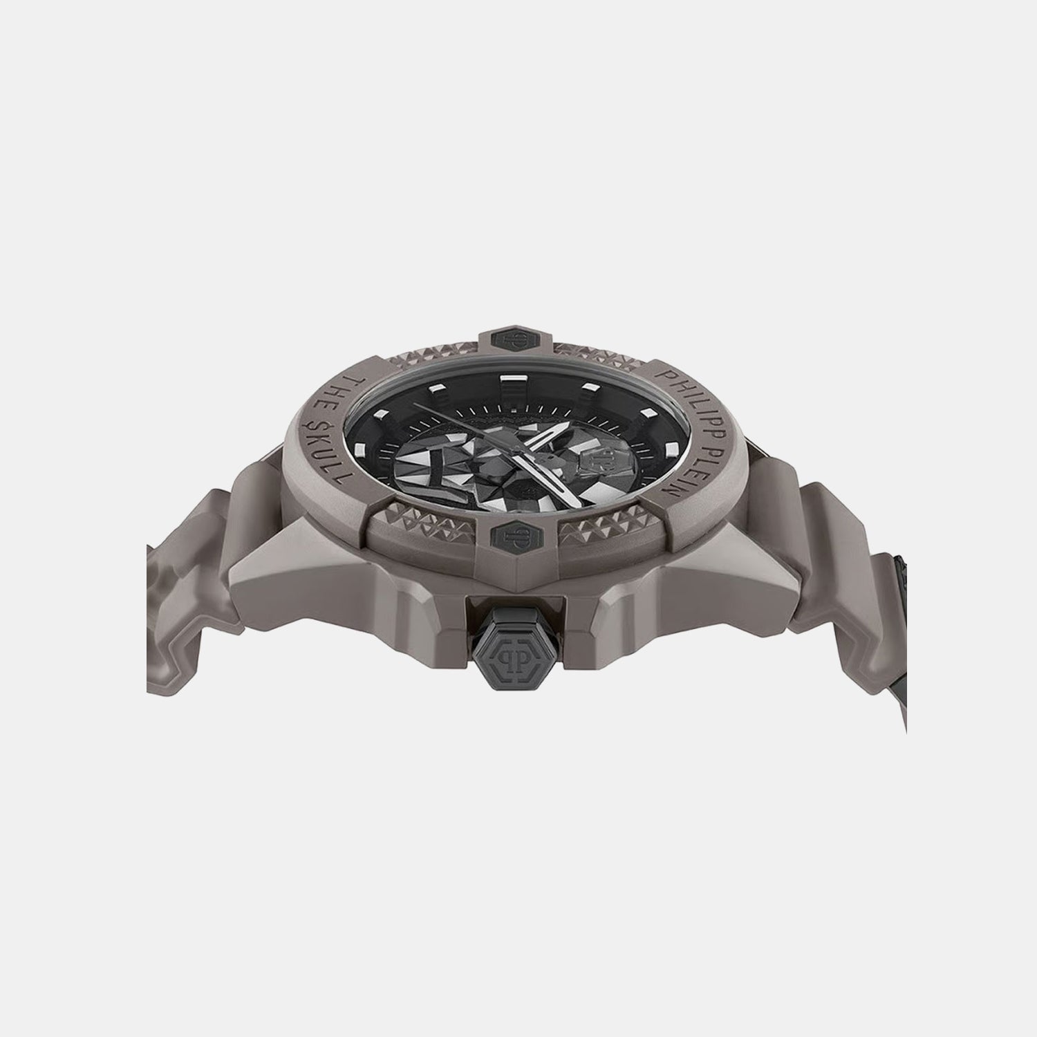 Philipp Plein Uba-The Skull 44Mm- Eco C Unisex Quartz Black Dial Analog Silicone Watch Pwuba0323