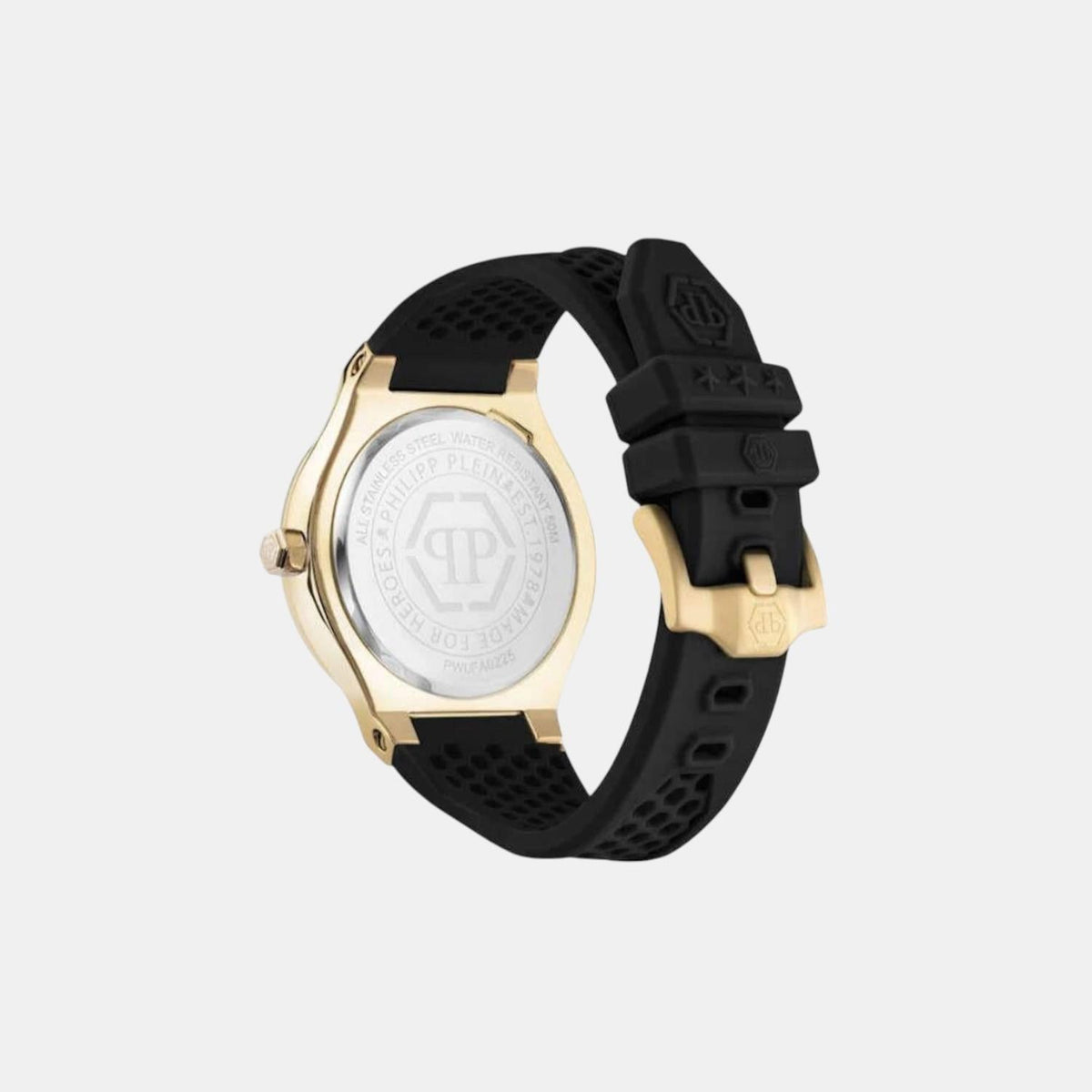 Philipp Plein Men Quartz Black Dial Analog Silicone Watch PWUFA0225