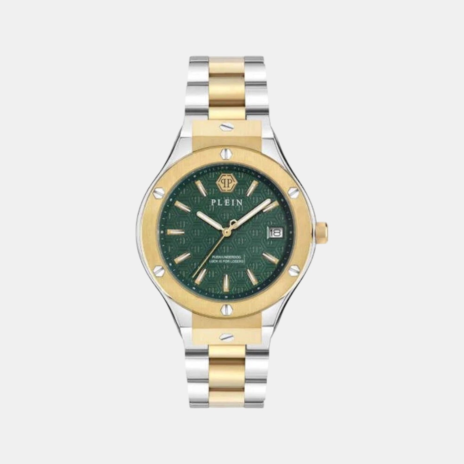 Philipp Plein Men Quartz Green Dial Analog Stainless Steel Watch Pwufa0525
