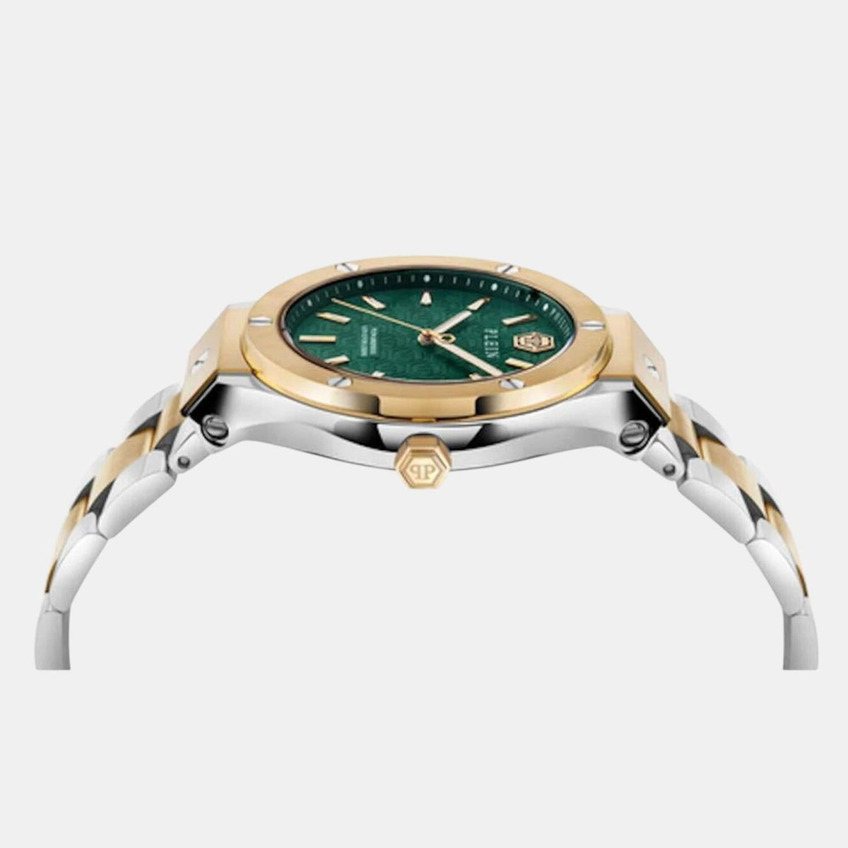Philipp Plein Men Quartz Green Dial Analog Stainless Steel Watch PWUFA0525