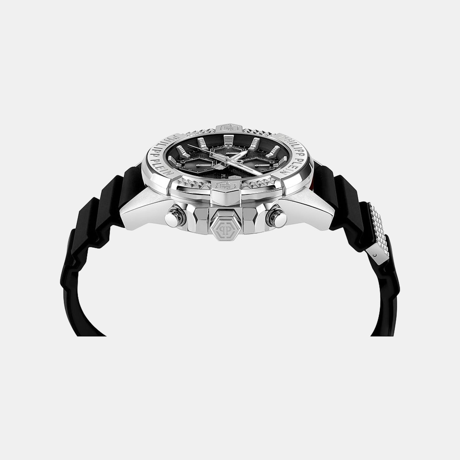 Philipp Plein The $Kull Chrono Men Quartz Black Dial Chronograph Silicone Watch Pwwfa0125