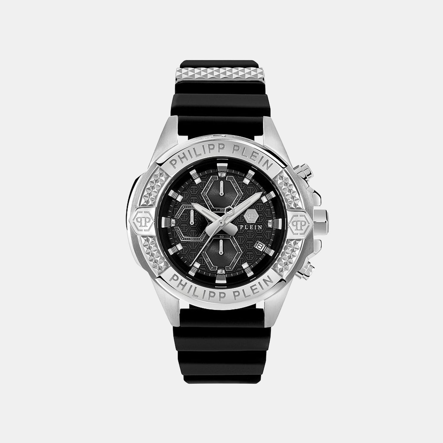 Philipp Plein The $Kull Chrono Men Quartz Black Dial Chronograph Silicone Watch Pwwfa0125