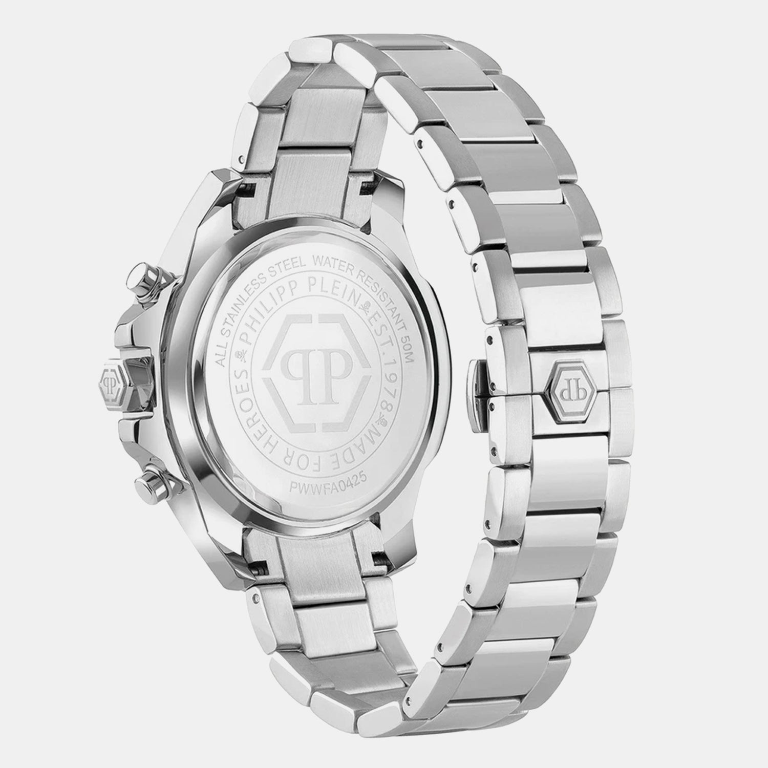 Philipp Plein the $Kull Chrono Men Quartz Black Dial Chronograph Stainless Steel Watch PWWFA0425