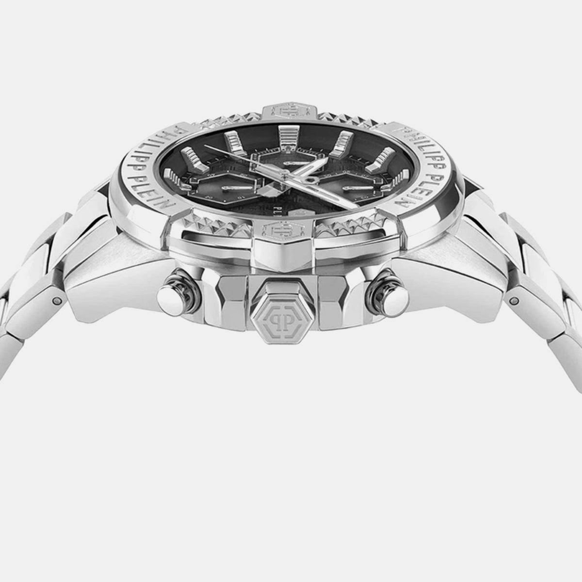Philipp Plein the $Kull Chrono Men Quartz Black Dial Chronograph Stainless Steel Watch PWWFA0425