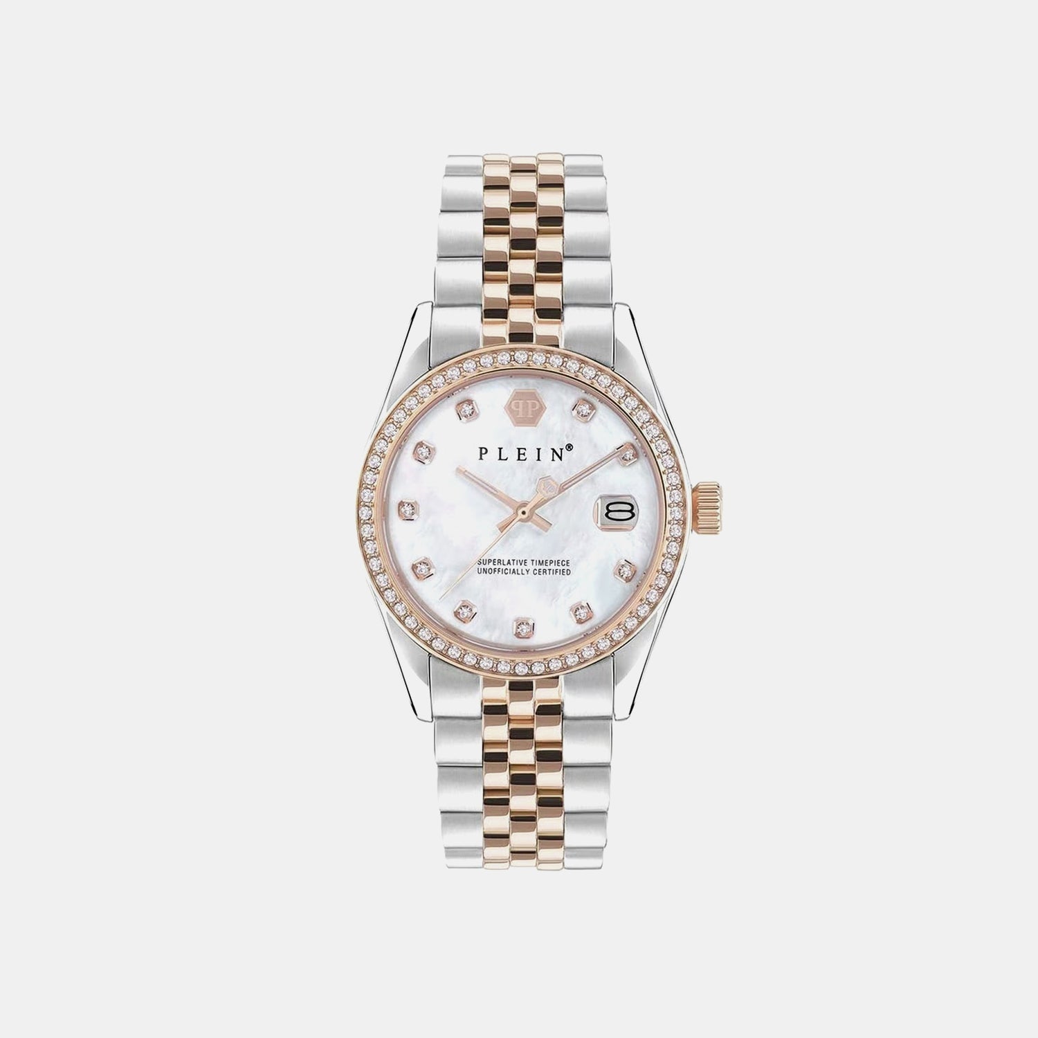 Philipp Plein Yaa-Date Superlative 36Mm Women Quartz White Dial Analog Stainless Steel Watch Pwyaa0223