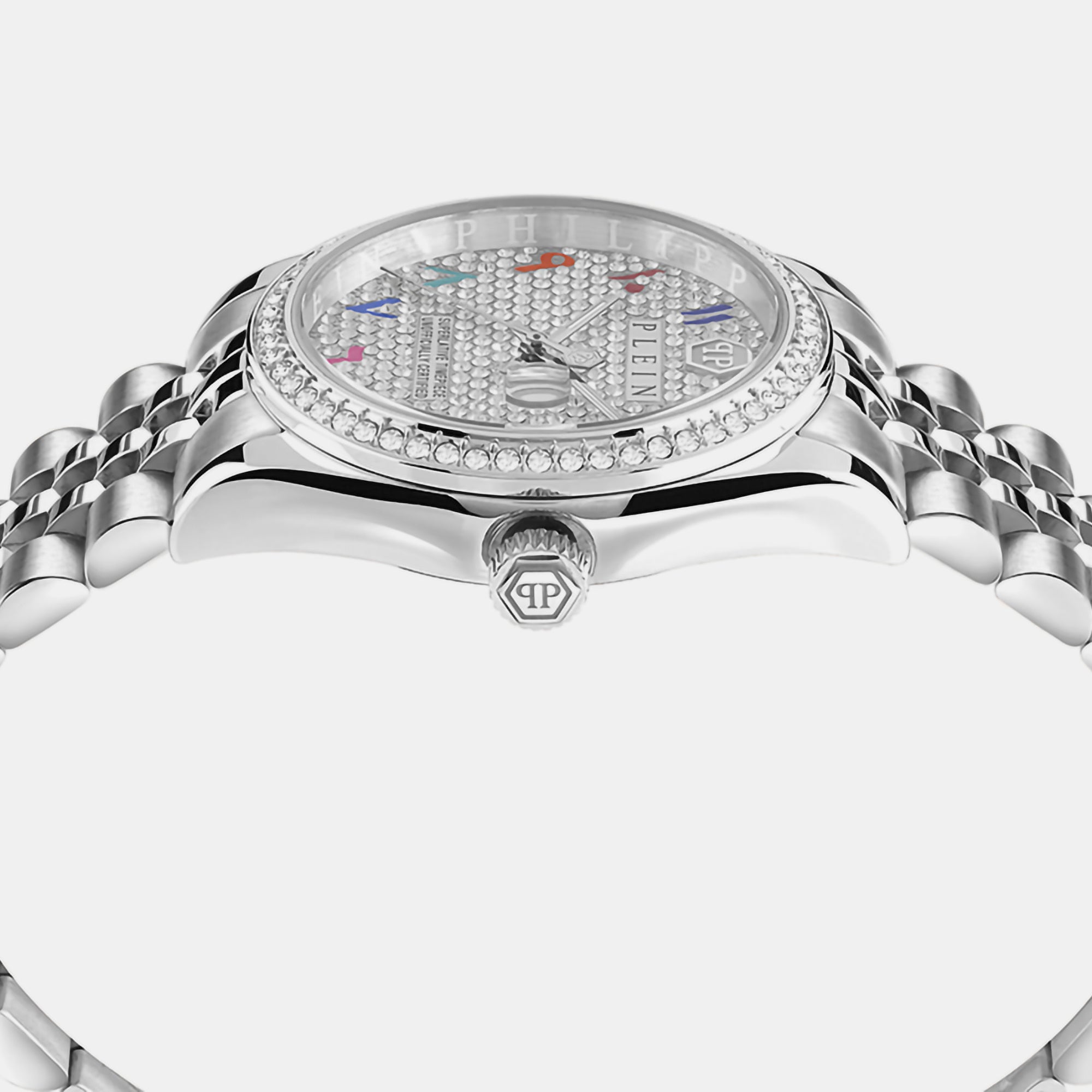 Philipp Plein Street Couture Women Quartz Silver Dial Analog Stainless Steel Watch Pwyaa0723