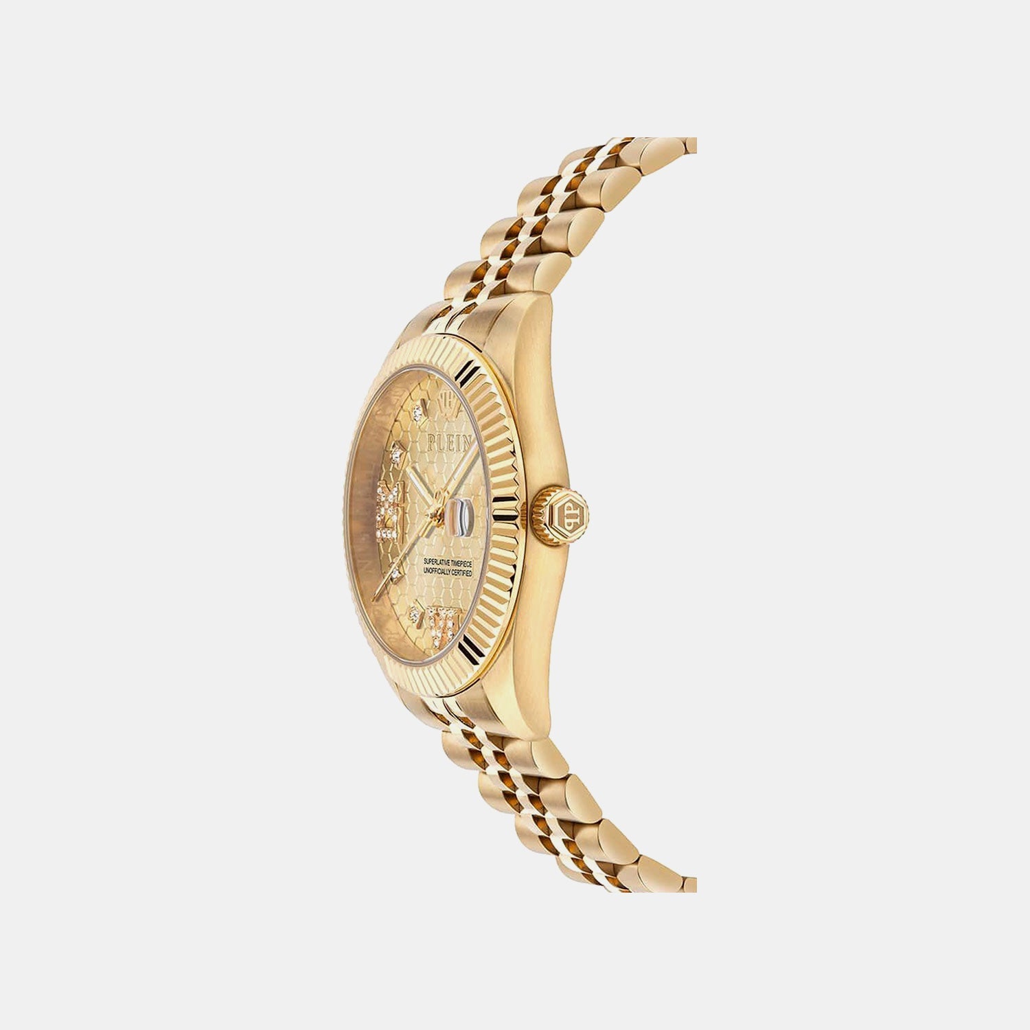 Philipp Plein Superlative Women Quartz Gold Dial Analog Stainless Steel Watch Pwyfa0425