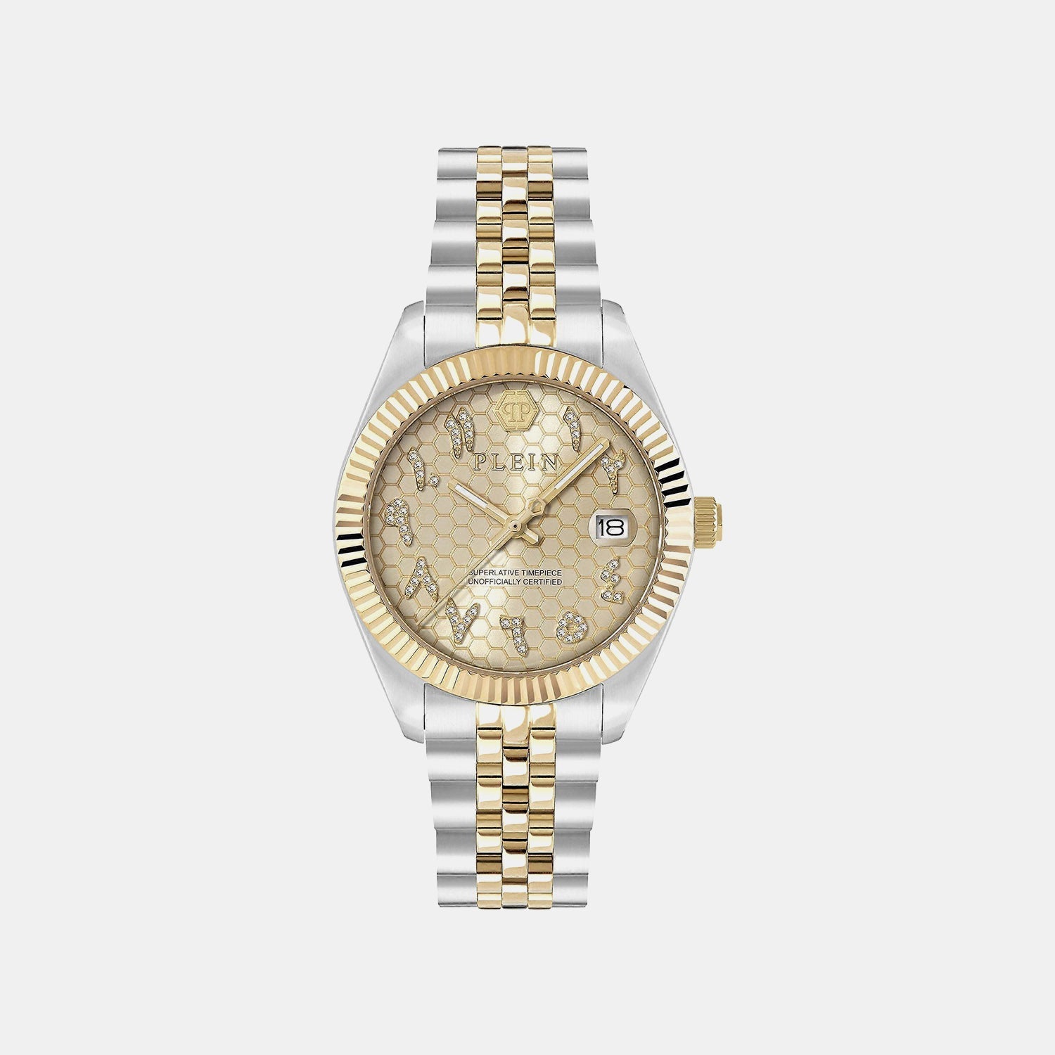 Philipp Plein Women Quartz Gold Dial Analog Stainless Steel Watch Pwyfa0526