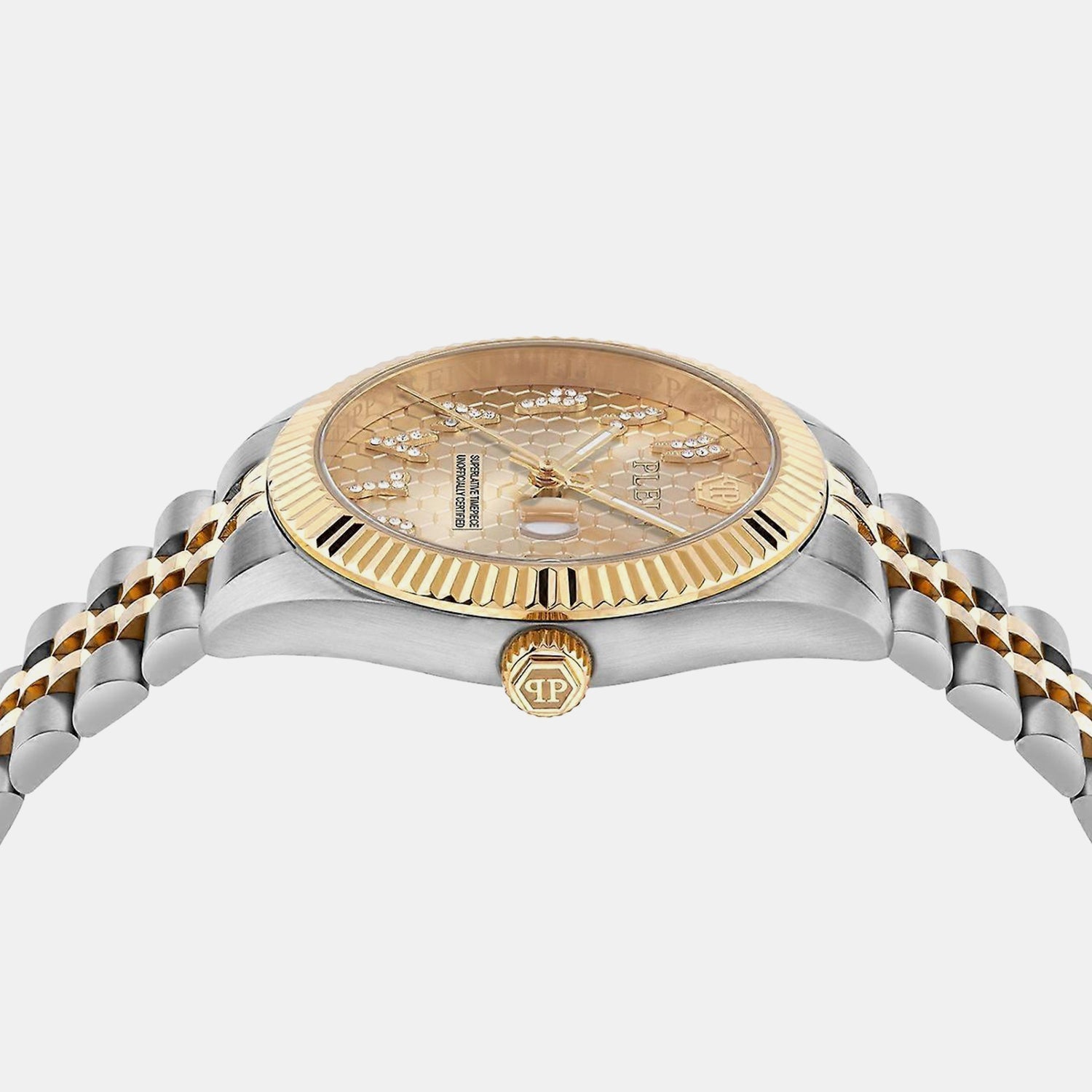 Philipp Plein Women Quartz Gold Dial Analog Stainless Steel Watch Pwyfa0526
