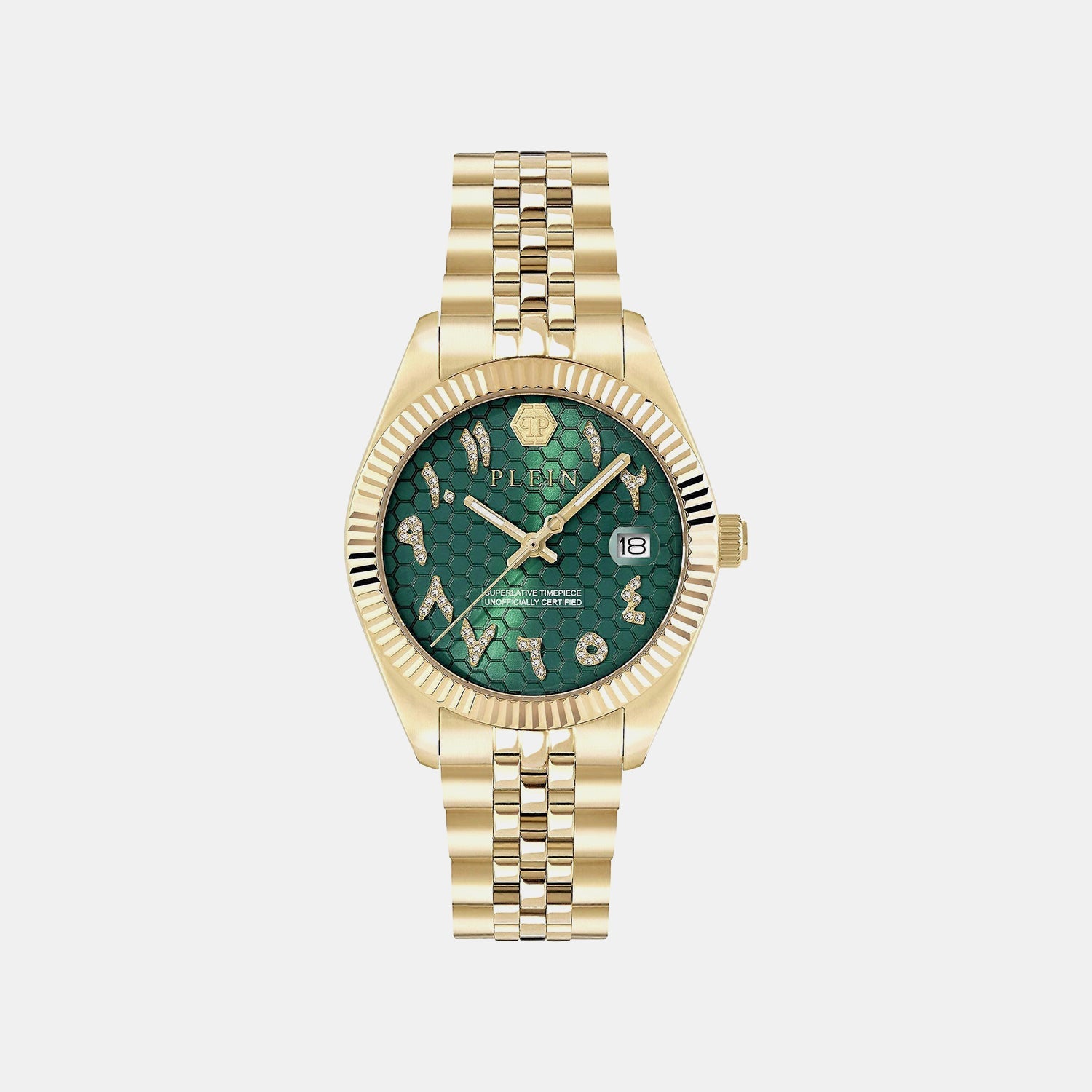 Philipp Plein Women Quartz Green Dial Analog Stainless Steel Watch Pwyfa0626
