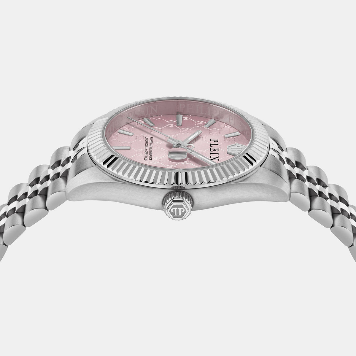 Philipp Plein Women Quartz Pink Dial Analog Stainless Steel Watch PWYFA0826