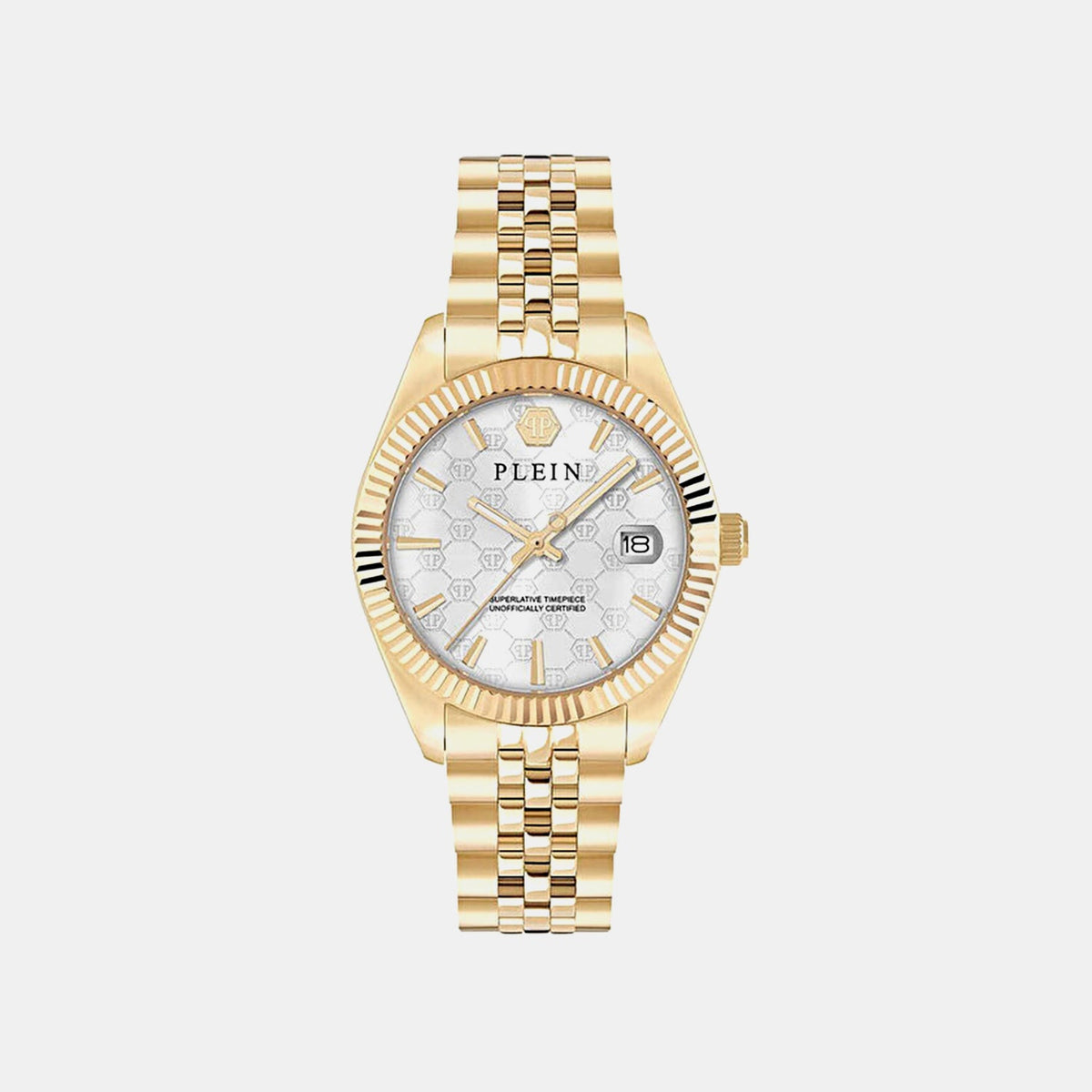 Philipp Plein Women Quartz Grey Dial Analog Stainless Steel Watch PWYFA1026