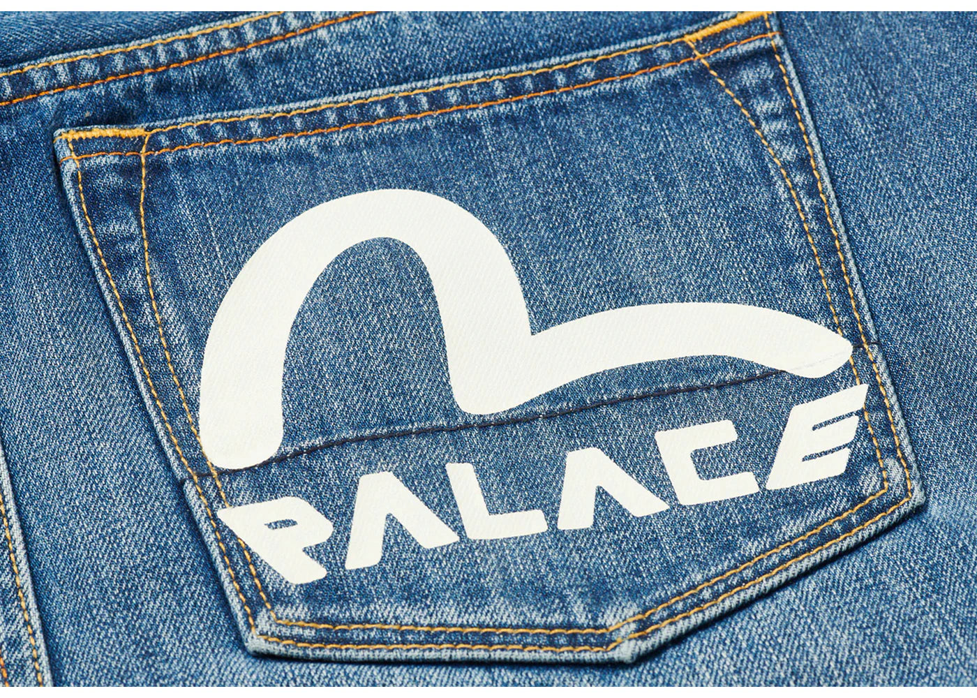 Palace X Evisu Denim Tote Light Wash