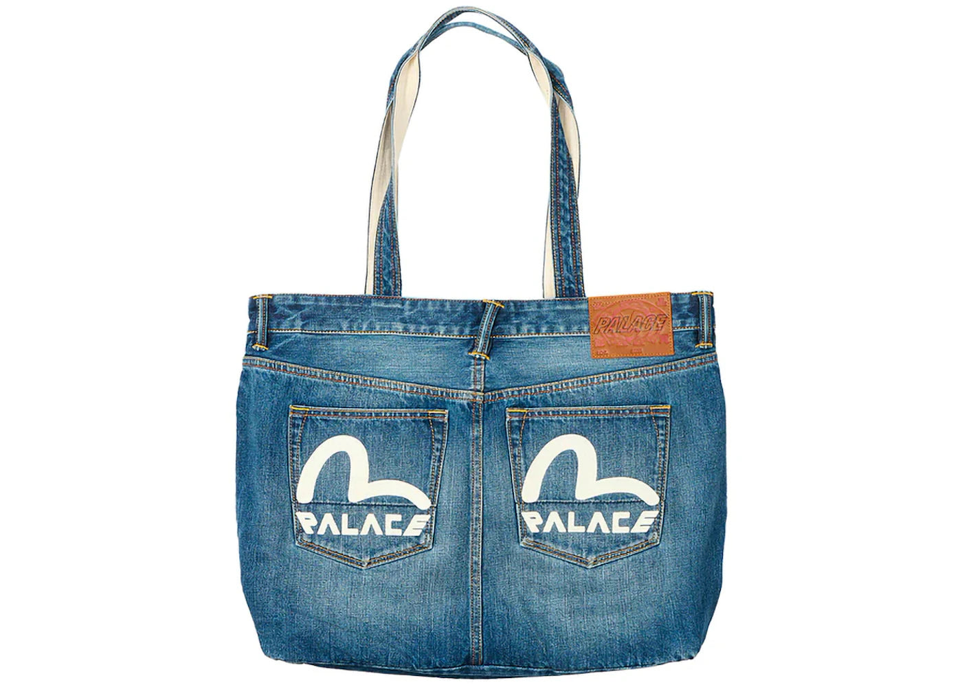 Palace X Evisu Denim Tote Light Wash