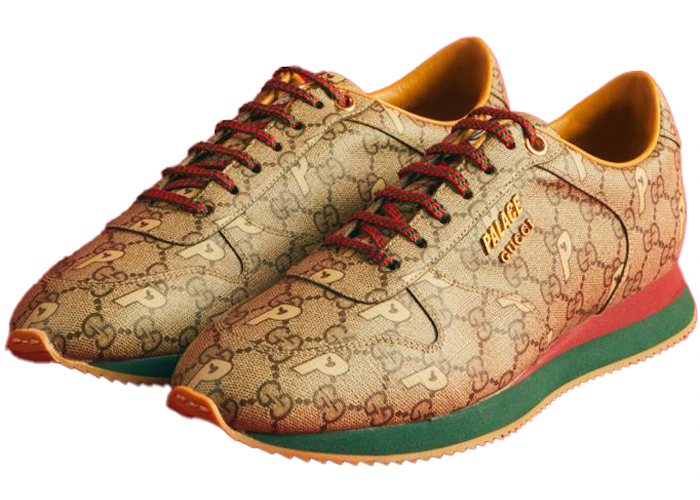 Palace X Gucci Gg-P Supreme Sneaker Beige