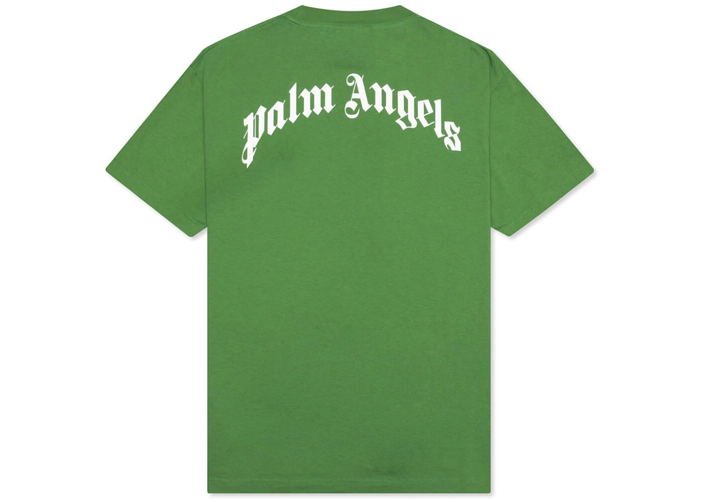 palm angels bear curved logo t-shirt bright green