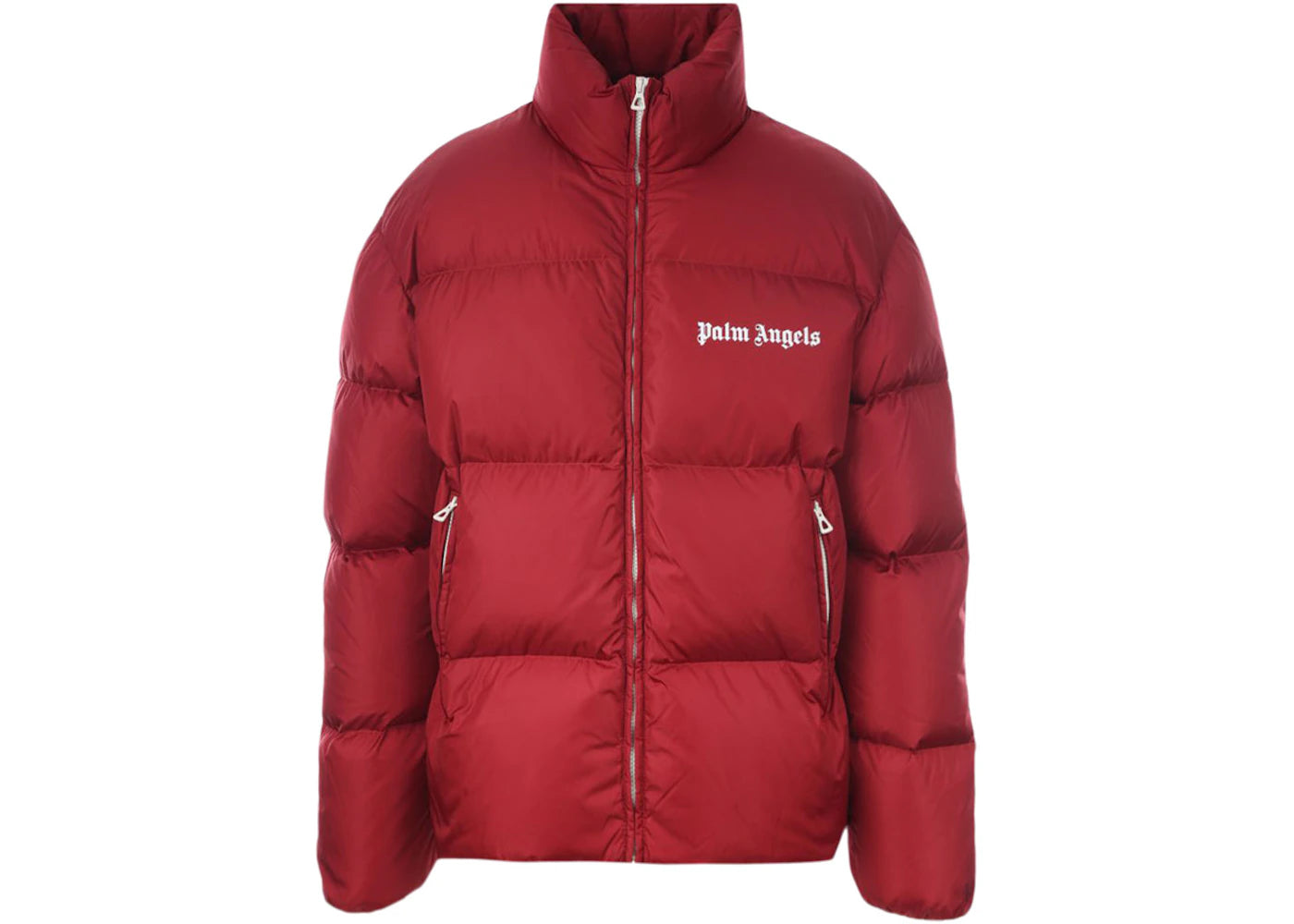 palm angels classic track down jacket red/white