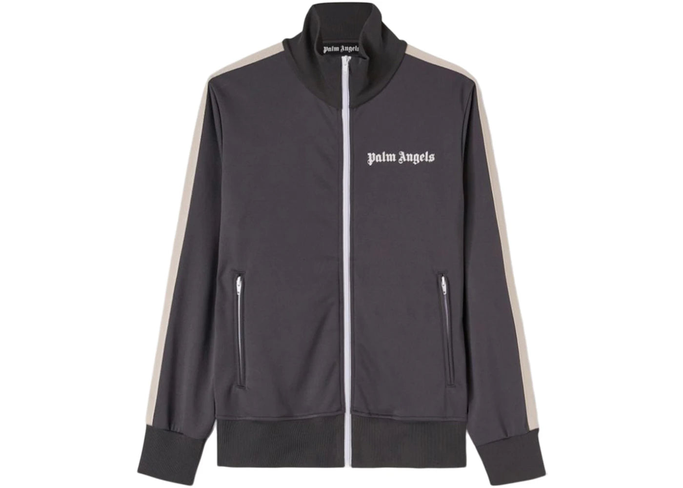 palm angels classic track jacket dark grey/off white