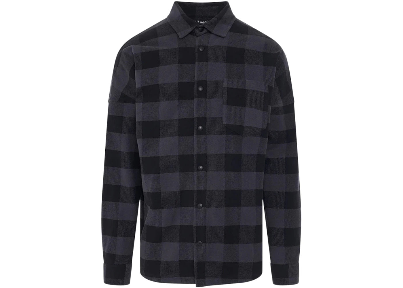 palm angels curved logo shirt black/grey