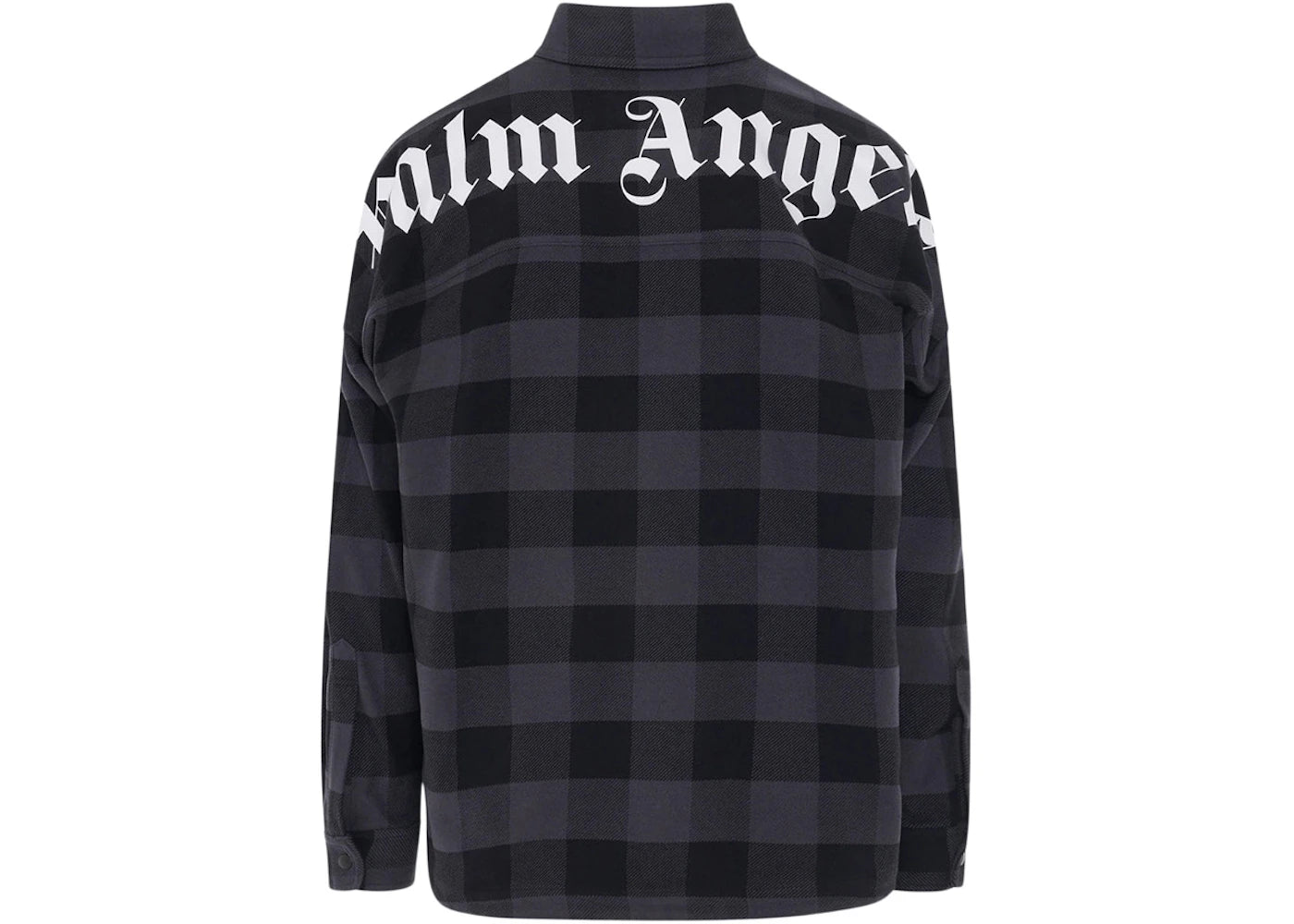 palm angels curved logo shirt black/grey