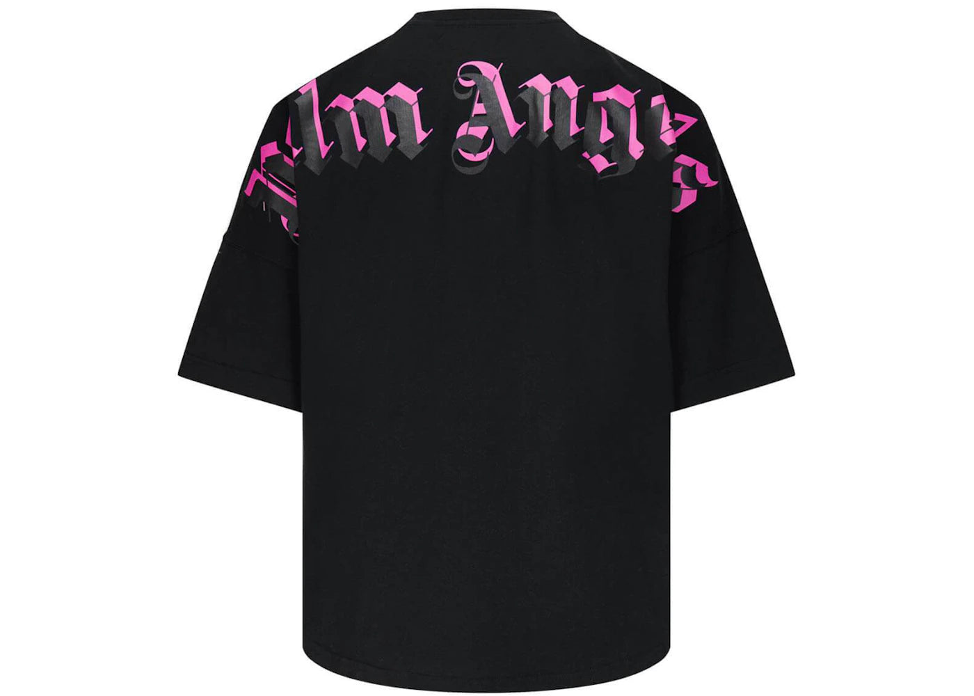 palm angels doubled logo crewneck t-shirt black