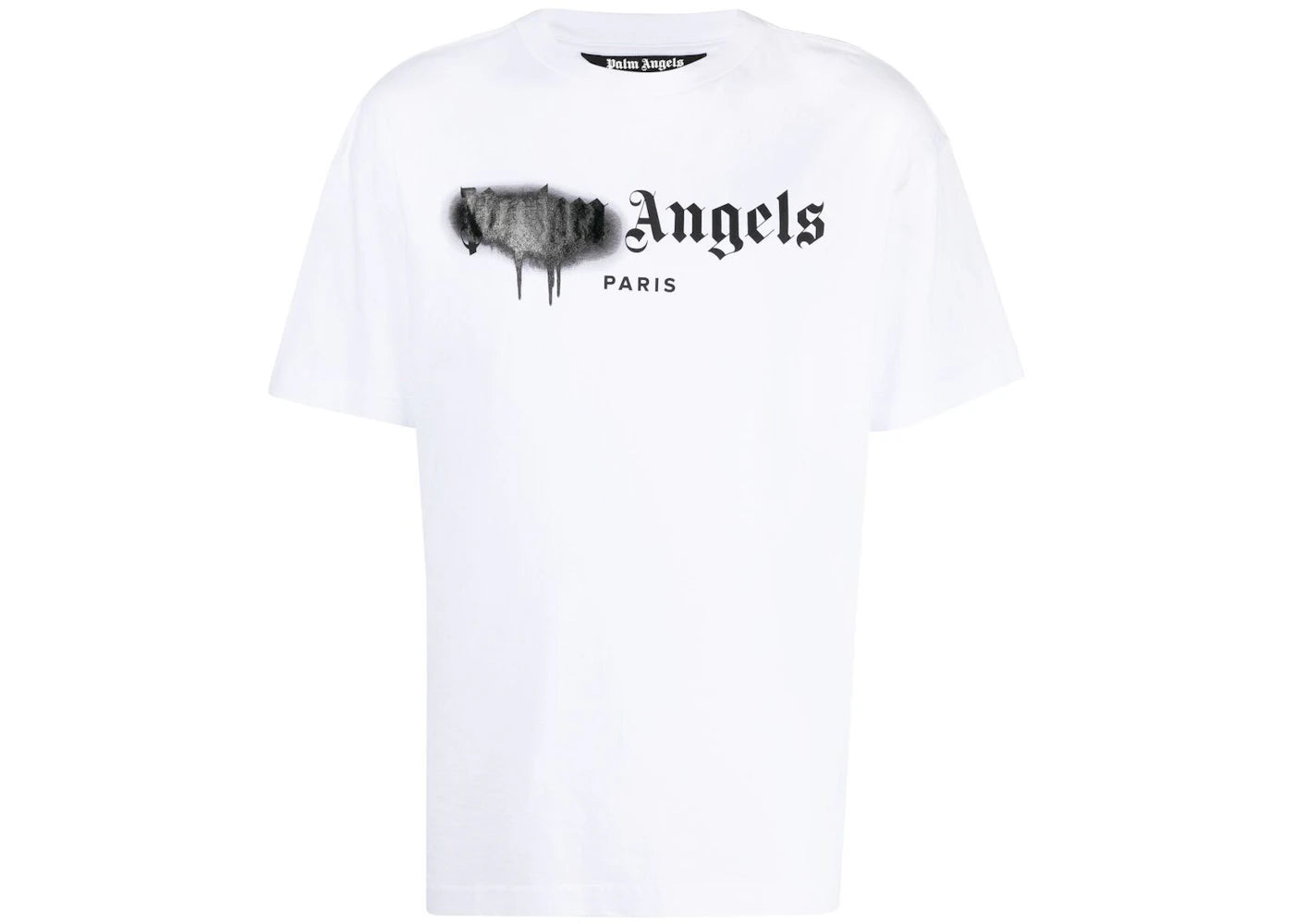 palm angels paris sprayed logo t-shirt white