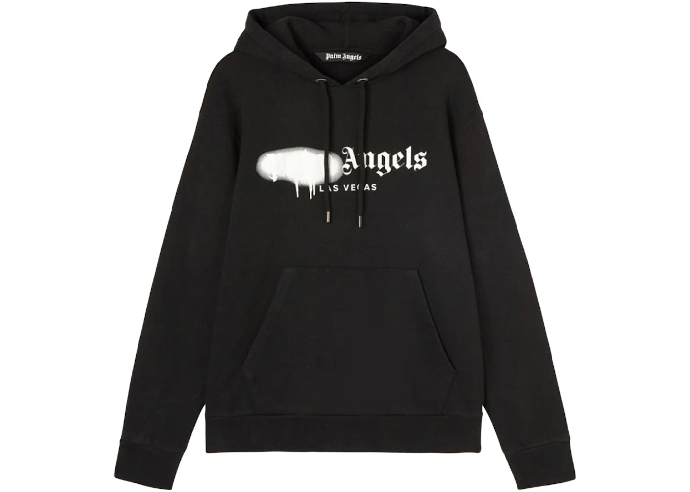 palm angels las vegas sprayed hoodie black/white