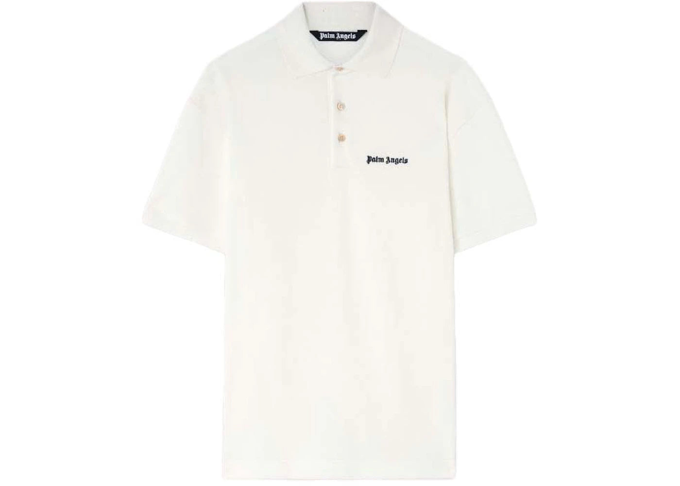palm angels logo polo off white/black