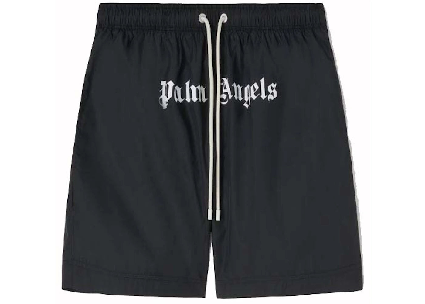 palm angels logo swim shorts black/white