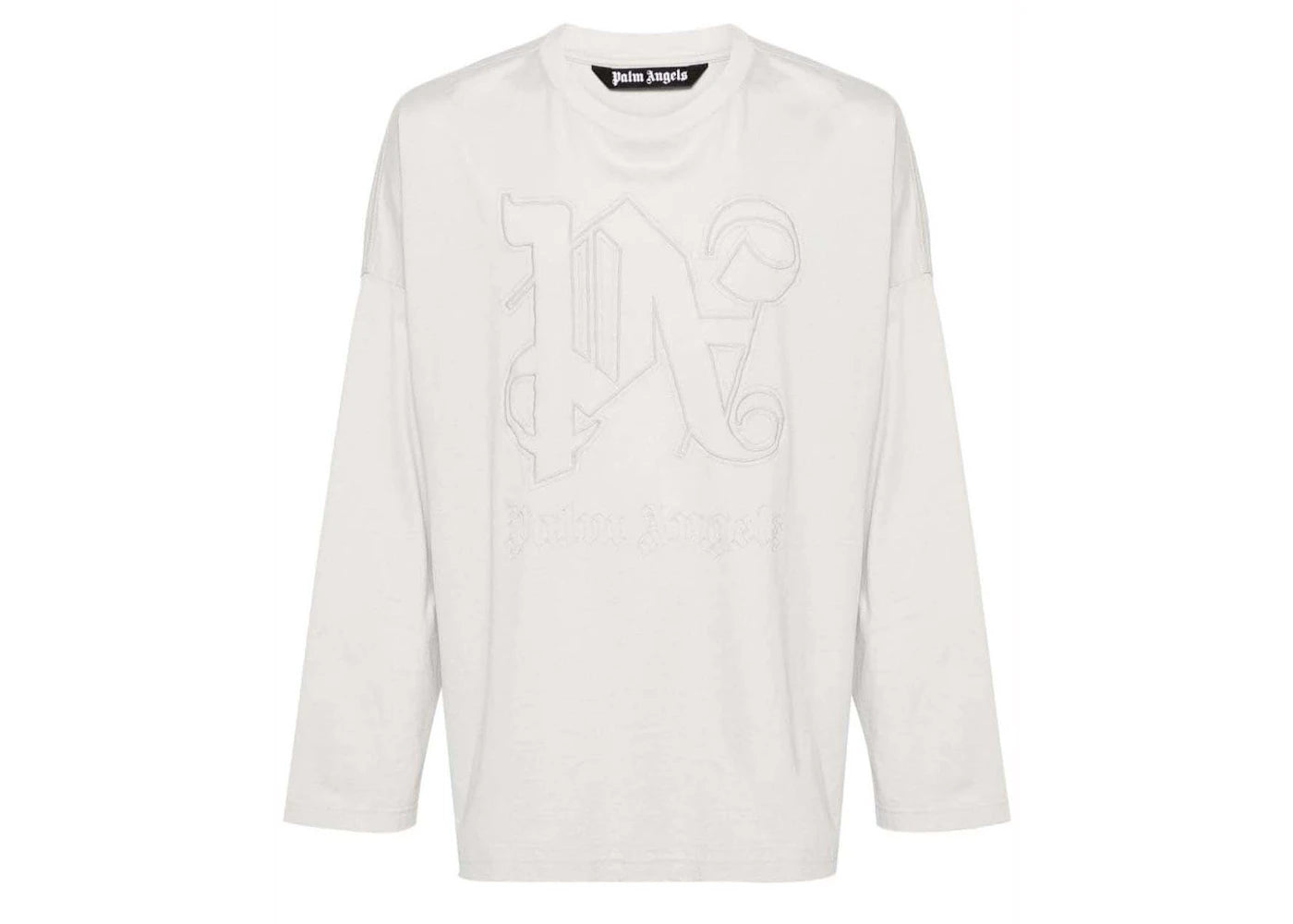 palm angels monogram cotton t-shirt light grey