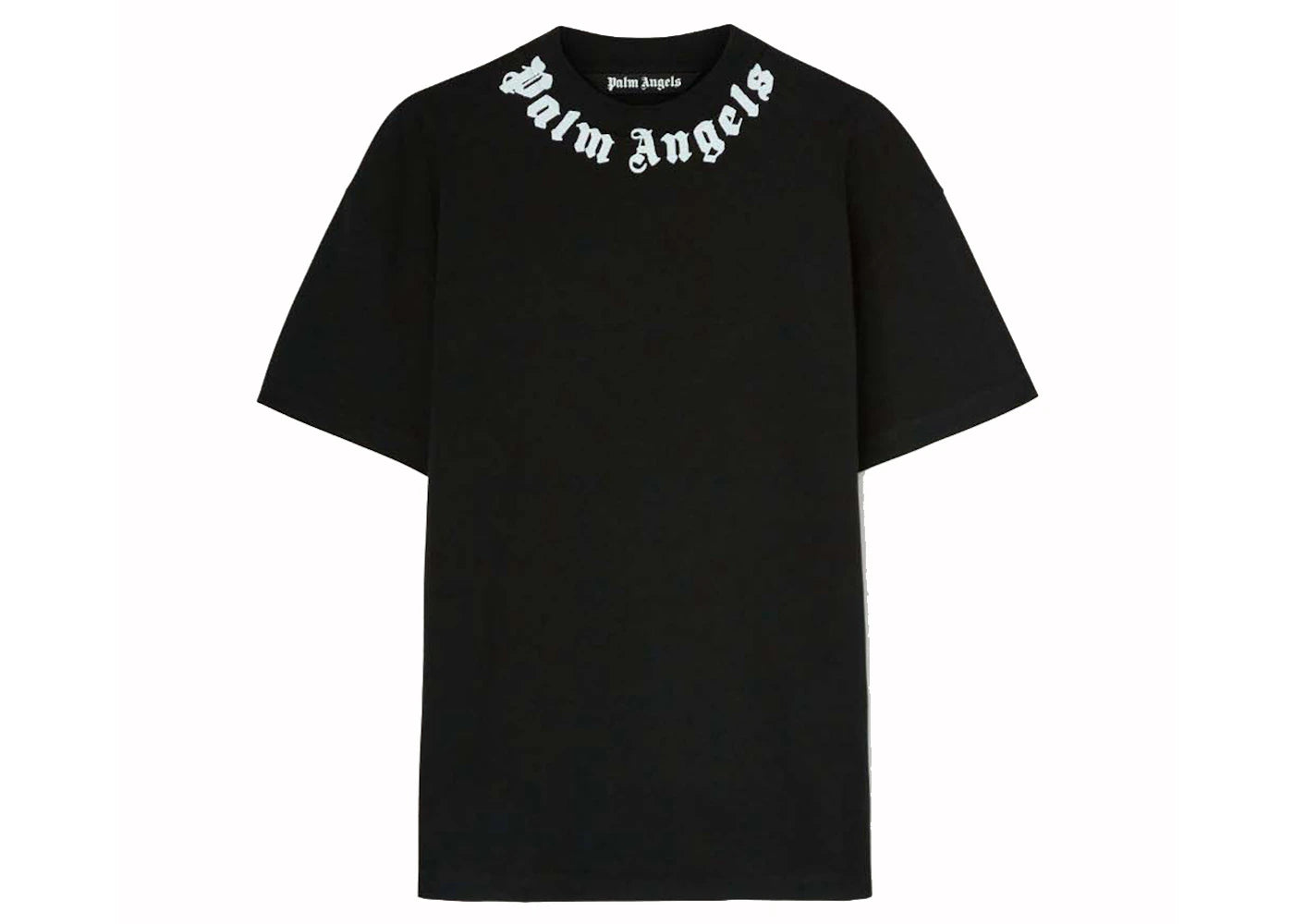 palm angels neck logo t-shirt black