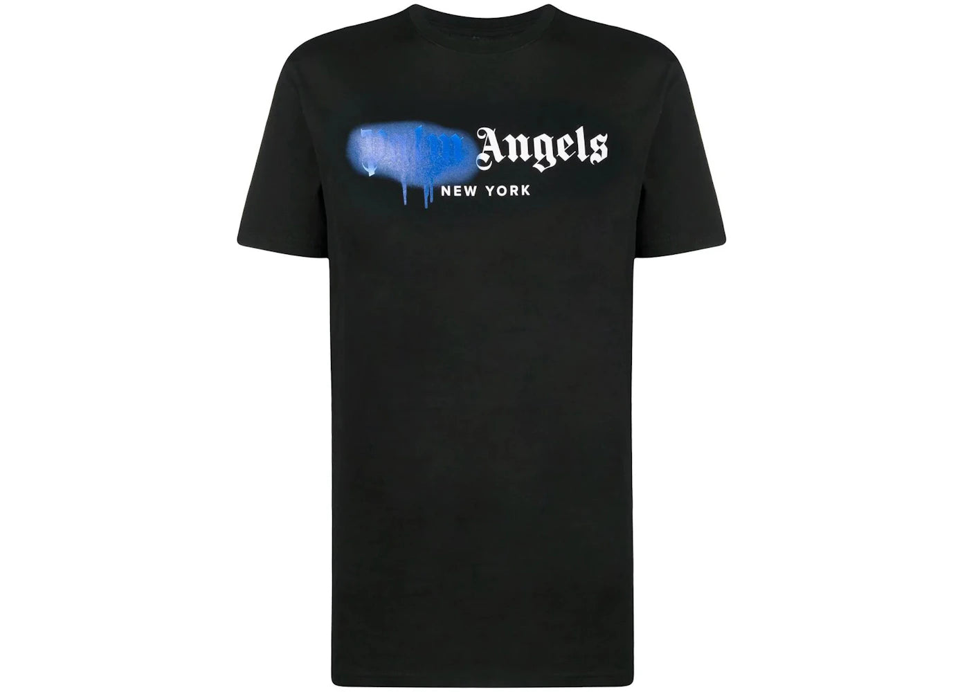 palm angels new york sprayed logo t-shirt black