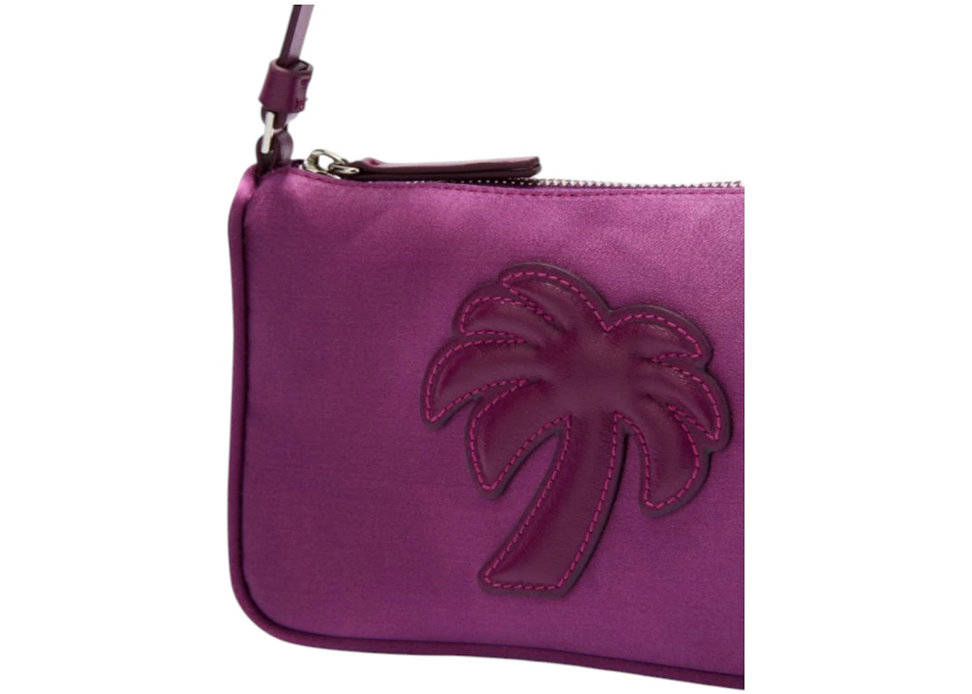 Palm Angels Satin Palm Shoulder Bag Purple