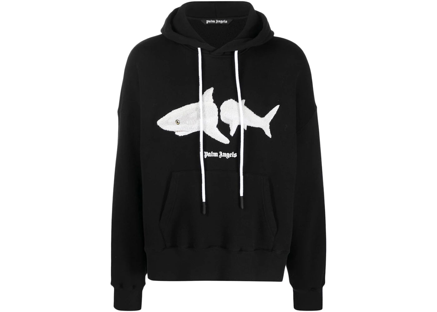 palm angels shark hoodie black/white